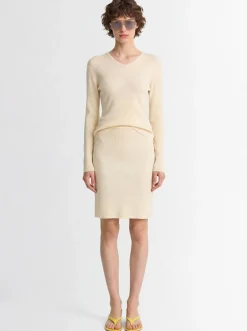 Cashmere knit pencil skirt