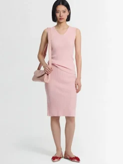 Cashmere knit pencil skirt