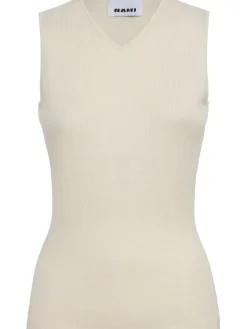 Cashmere & silk knit tank top