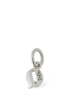 Charm Q in oro bianco 18kt con diamanti