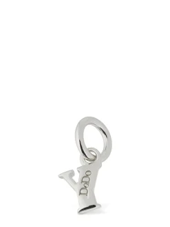 Charm Y in oro bianco 18kt con diamanti