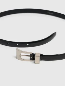 Cintura Downtown in pelle lucida
