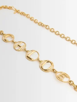 Cintura in ottone con logo