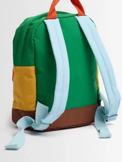 Color block canvas backpack