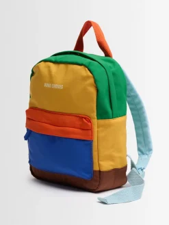 Color block canvas backpack