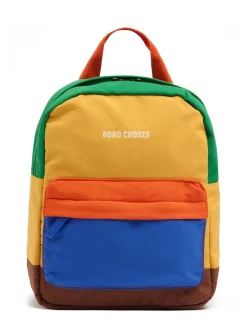 Color block canvas backpack