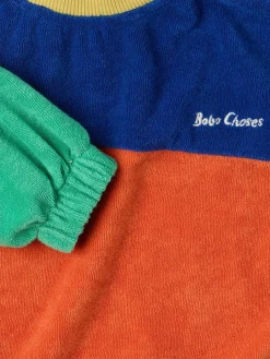 Color block cotton blend sweatshirt