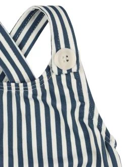 Costume intero in misto poly a righe