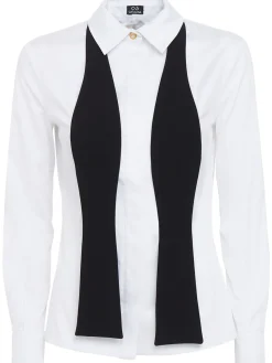 Cotton blend shirt w/ tie