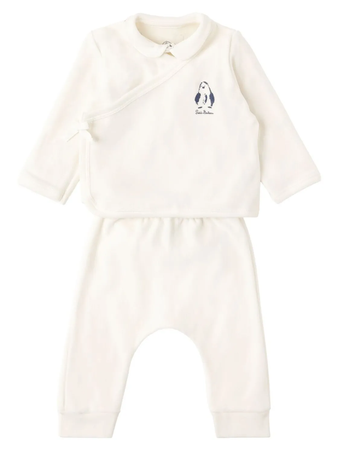 Cotton cardigan, bodysuit & pants