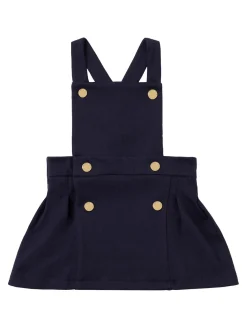 Cotton chambray overall dress