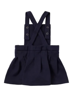 Cotton chambray overall dress