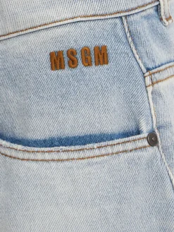 Cotton denim shorts