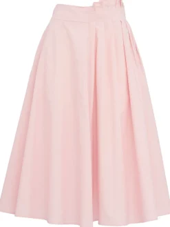 Cotton midi skirt