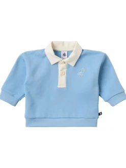 Cotton polo sweatshirt