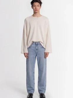 Cotton v-neck knit sweater