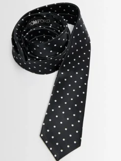 Cravatta in raso a pois 6cm