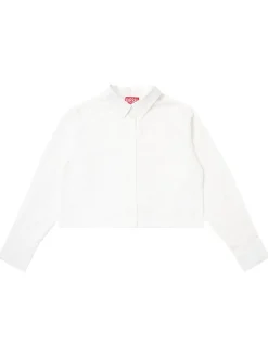 Cropped cotton shirt