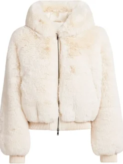 Cropped plush zip jacket