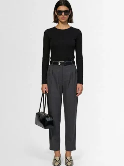 Cropped straight pants