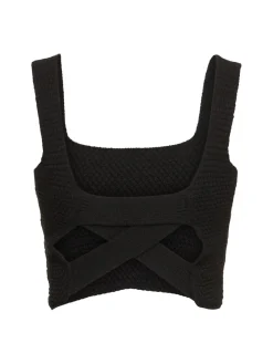 Crop top in maglia di misto cotone