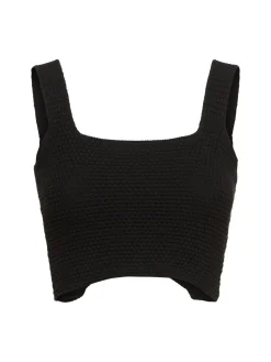 Crop top in maglia di misto cotone