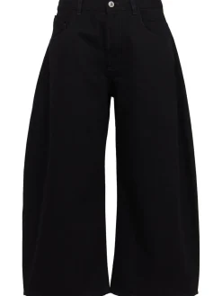 Curved cropped jeans