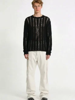 Danial ladder stitch knit sweater