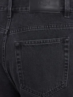 Denim straight jeans