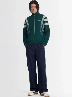 Denim track pants