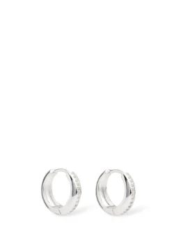 Dome combo medium hoop earrings