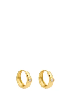 Dome medium hoop earrings