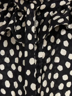 Dot print silk jacquard shirt
