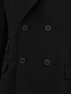 Double breast wool blend blazer