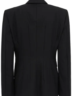Double breast wool blend blazer
