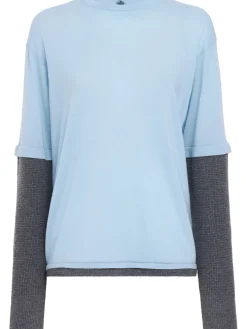 Double-layer cashmere sweater