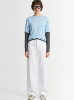 Double-layer cashmere sweater