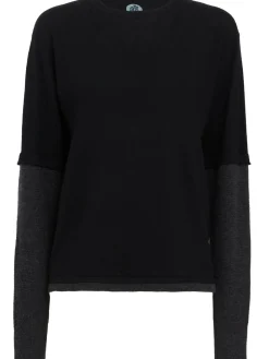 Double-layer cashmere sweater