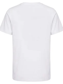 Double logo patch cotton t-shirt