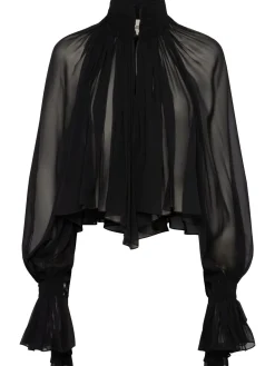 Durer ruffled silk shirt