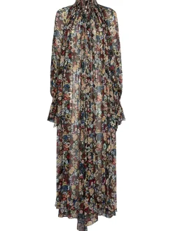 Edgar silk turtleneck long dress