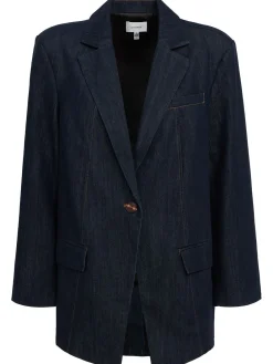 Elli cotton blend denim blazer