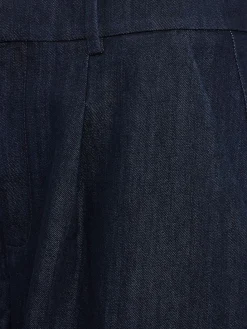 Elli mid waist denim wide pants