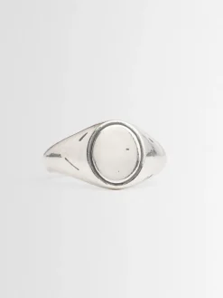 Elliptical silver ring