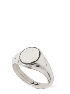 Elliptical silver ring