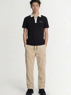 Embroidered logo cotton polo shirt
