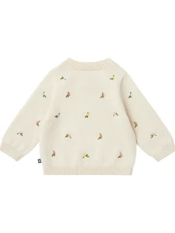 Embroidered wool & cotton blend sweater