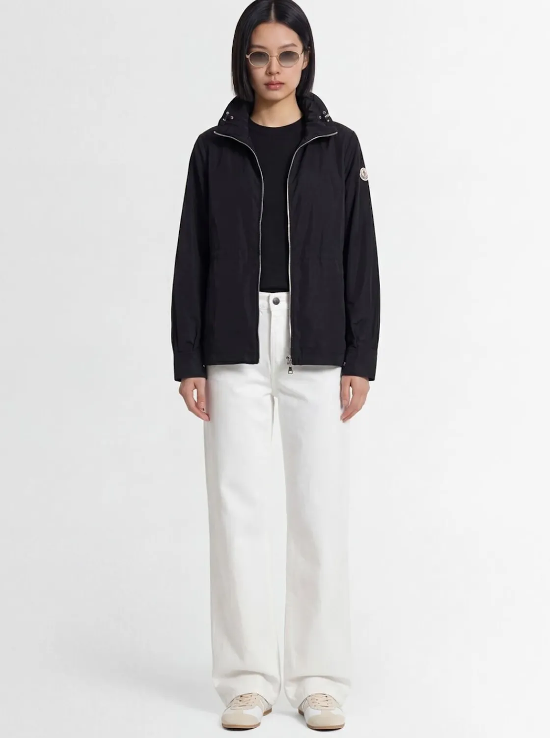 Enette tech hooded short parka jacket