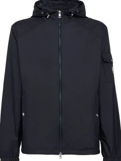 Etiache nylon hooded rain jacket
