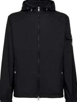 Etiache nylon hooded rain jacket